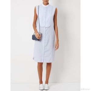 Victoria Beckham Striped Powder Blue Shirt Dress